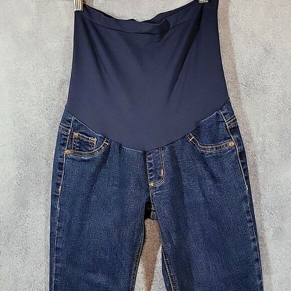 Indigeo Blue Secret Fit Belly Super Stretch Skinny Maternity Jeans - Picture 9 of 16